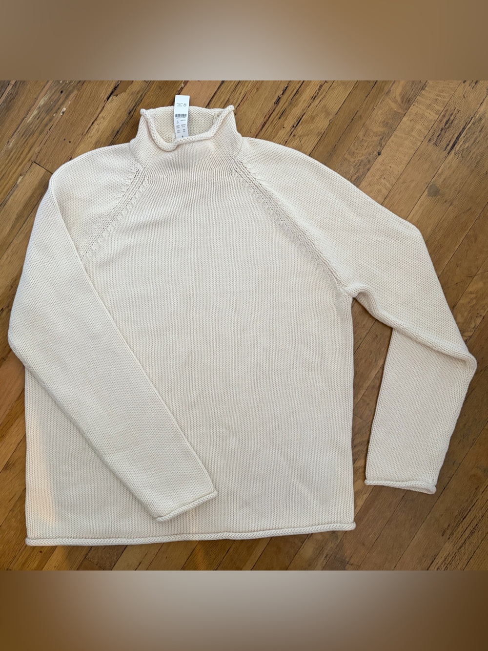 J Crew Cream 1988 Rollneck Sweater Mens